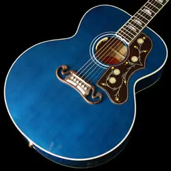 NEW GIBSON / HP SJ-200 QUILT VIPER BLUE BURST S/N 21724035 ACOUSTIC GUITAR