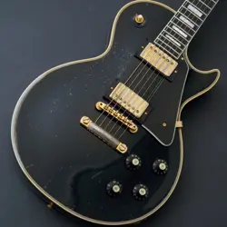 GIBSON CUSTOM SHOP PSL ML 1968 LES PAUL CUSTOM EBONY ULTRA HEAVY AGED 4.25KG LIM