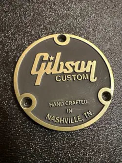 GENUINE - GIBSON CUSTOM- LP LES PAUL GUITAR TOGGLE SWITCH BACK METAL PLATE COVER