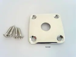 TRUE CUSTOM SHOP® NICKEL CURVED JACK PLATE WITH SCREWS FOR GIBSON LES PAUL