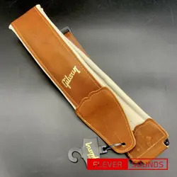 GIBSON GUITAR LEATHER STRAP MONTANA COMFORT STRAP ORIGINAL BIRD INLAY ASAC-TAN