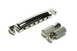 NICKEL ALUMINUM TAILPIECE W/ STUDS AND ANCHORS FOR US GIBSON GUITARS MADE IN USA