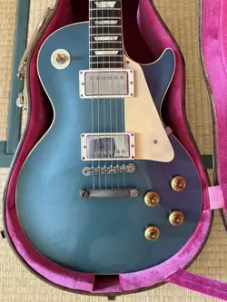ELECTRIC GUITAR GIBSON LES PAUL 1958 MURPHY LAB HEAVY AGED PELHAM BLUE WITH CASE