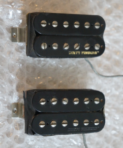 GIBSON DIRTY FINGERS BLACK HUMBUCKER PICKUP SET TESTED