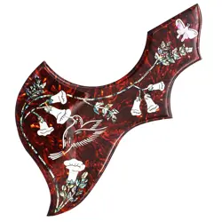 GUITAR PICKGUARD FOR GIBSON HUMMINGBIRD JUMBO | 2 MM ABALONE SHELL, BEVELED EDGE
