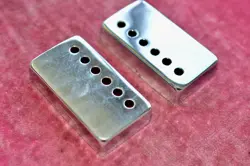 VINTAGE GIBSON 1960'S CHROME PATENT STICKER PAF PICKUP COVER SET ES-335 SG 1965