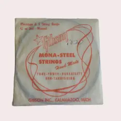 VINTAGE GIBSON MONA STEEL BANJO STRINGS- NOS G OR 3RD WOUND