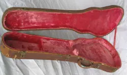 VINTAGE 1959 GIBSON LES PAUL BURST GUITAR CASE- 5 LATCH- BRASS BADGES