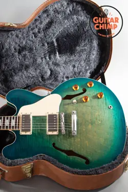 2018 GIBSON ES-335 FIGURED  AQUAMARINE W/ OHSC & COA