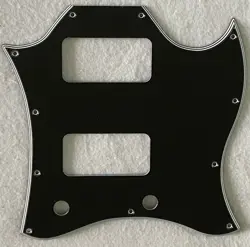 NEW 5 PLY BLACK PICKGUARD FOR US GIBSON SG TV JONES STYLE GUITAR PICKGUARD