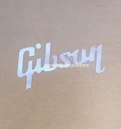 0.25-0.3MM THICK WHITE MOTHER OF PEARL PEGHEAD INLAY LOGO FOR GIBSON STYLE,1PC