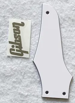 NEW FOR GIBSON FIREBIRD TRUSS ROD COVER+SILVER DECAL GUITAR PICKGUARD 3PLY WHITE