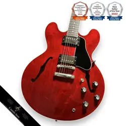 GIBSON ES335 2022 ELECTRIC GUITAR WITH HARD CASE 8/10 FRET REMAINING