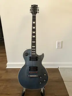 GIBSON LES PAUL SIGNATURE PLAYER PLUS 2018 - SATIN OCEAN BLUE MINT CONDITION