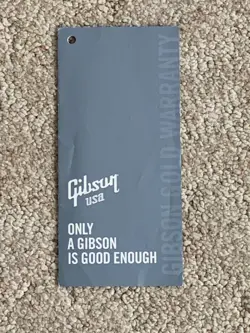 GIBSON LES PAUL SILVER WARRANTY CARD CASE CANDY BLANK FLYER GUITAR PARTS SG ES