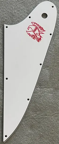 RED LOGO FOR GIBSON FIREBIRD GUITAR SLINGER PARTS GUITAR PICKGUARD,3 PLY WHITE