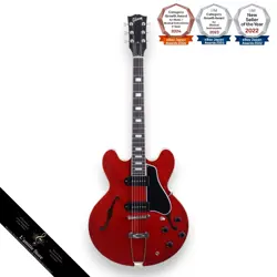 GIBSON ES330 P90 FULL HOLLOW GUITAR CHERRY