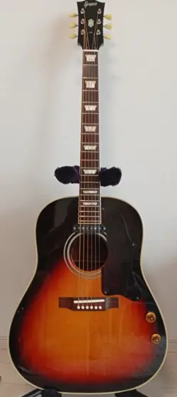 GRECO J-80E ACOUSTIC-ELECTRIC GUITAR 1991 FUJIGEN JAPAN  GIBSON J-160E REPLICA