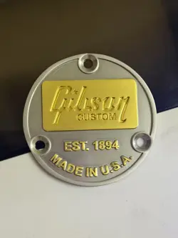 GUITAR TOGGLE SWITCH BACK PLATE FOR GIBSON CUSTOM EST.1894 BASS CHROME-GOLD