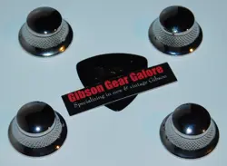 GIBSON LES PAUL KNOBS UFO HIGH PERFORMANCE CHROME GUITAR PARTS CUSTOM HP PROJECT