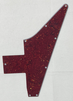 RED TORTOISE 4-PLY FOR GIBSON 76 EXPLORER RE-ISSUE BLANK STYLE GUITAR PICKGUARD