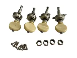 GIBSON PRE WAR GROVER PAT 2-TAB BANJO TUNERS SET OF 4 FROM THE 1920S 1930S