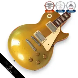 GIBSON CUSTOM SHOP 1957 LES PAUL REISSUE GOLD TOP ELECTRIC GUITAR RELIC