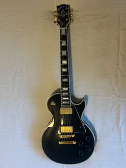 1998 GIBSON LES PAUL CUSTOM BLACK BEAUTY VINTAGE GUITAR EBONY/GOLD HARDWARE