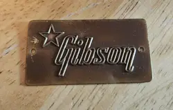 GIBSON GUITAR CASE BADGE, 1960'S