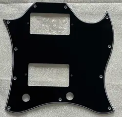 CUSTOM FOR GIBSON SG STANDARD FULL FACE STYLE GUITAR PICKGUARD 4-PLY BLACK