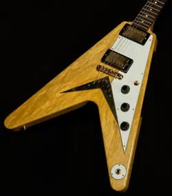 MINT - 2024 - GIBSON CUSTOM SHOP 1958 KORINA FLYING V WHITE PICKGUARD