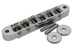 ROLLER BRIDGE TUNE-O-MATIC WITH M4 THREADED POSTS GIBSON LES PAUL - CHROME