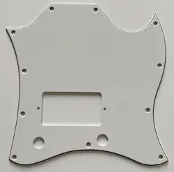 GUITAR PICKGUARD FOR GIBSON SG STANDARD SINGLE HUMBUCKER,3 PLY WHITE