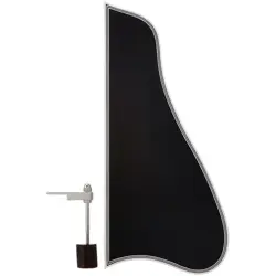 NEW BLACK PICKGUARD GIBSON L-5 CUTAWAY STYLE & NICKEL BRACKET W/ EBONY BLOCK