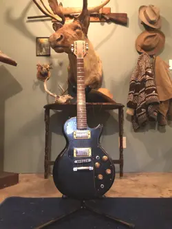 GIBSON 1980 BLACK SONEX 180 CUSTOM BODY & EBONY NECK