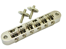 TUNE-O-MATIC M4 BRIDGE W/ ROLLER SADDLES FOR GIBSON LES PAUL, SG, GRETSCH NICKEL
