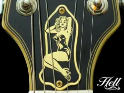 PIN-UP BRASS TRUSS ROD COVER (GOLD). FITS MOST GIBSON, LES PAUL, SG   MORE