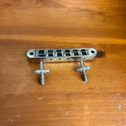EARLY 1970'S SCHALLER CHROME NASHVILLE TUNE-O-MATIC BRIDGE FOR GIBSON GUITARS