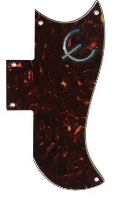 NEW 4 PLY BROWN TORTOISE FITS GIBSON SG 61 REISSUE E LOGO STYLE GUITAR PICKGUARD