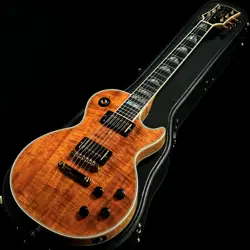 USED GIBSON CUSTOM SHOP  50TH LES PAUL CUSTOM CURLY KOA TOP ANTIQUE NATURAL 2002
