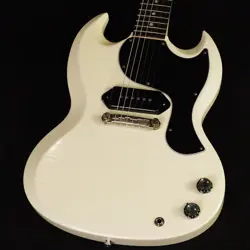 GIBSON CS  ML 1963 SG JUNIOR LIGHTNING BAR ULTRA LIGHT AGED POLARIS WHITE 401823