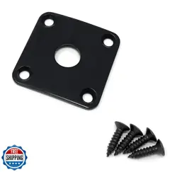 VINTAGE FORGE BLACK METAL JACK PLATE COMPATIBLE WITH GIBSON LES PAUL GUITAR S