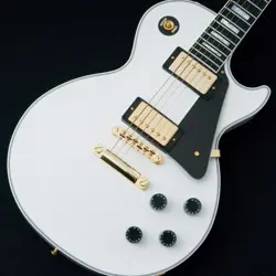 GIBSON CUSTOM SHOP LES PAUL CUSTOM WITH EBONY FINGERBOARD GLOSS - ALPINE WHITE -