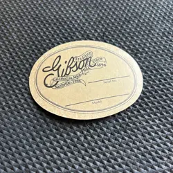 VINTAGE GIBSON BLANK WHITE NASHVILLE SOUNDHOLE LABEL  NEW OLD STOCK !