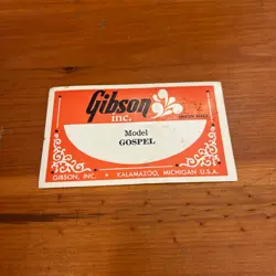 EARLY 1970'S GIBSON GOSPEL SOUNDHOLE LABEL  NEW OLD STOCK !