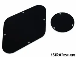 * NEW BLACK REAR CONTROL PLATES FOR GIBSON USA LES PAUL STANDARD GUITAR 3 PLY