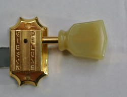 AUTHENTIC GIBSON DELUXE GOLD TUNER TUNING PEG PEARLOID BUTTON LOW E A OR D! K968