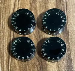 GIBSON CUSTOM SHOP VINTAGE BLACK SPEED KNOBS LES PAUL EMBOSSED