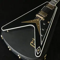 USED GIBSON CUSTOM SHOP  FLYING V CUSTOM MOD EBONY 2017 CS702331 ELECTRIC GUITAR