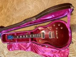GIBSON LES PAUL CUSTOM SHOP RED SPARKLE ELECTRIC GUITAR USED